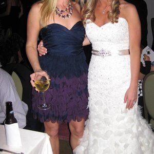 ABS Navy & Purple cocktail dress